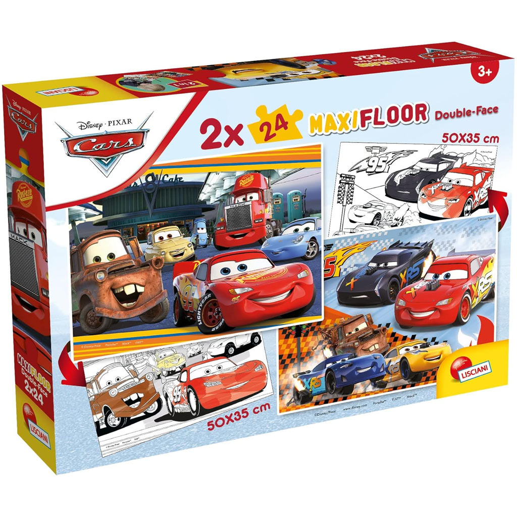 Cars 2-in-1 2x24 Maxi-Puzzle und Malbuch – Lisciani