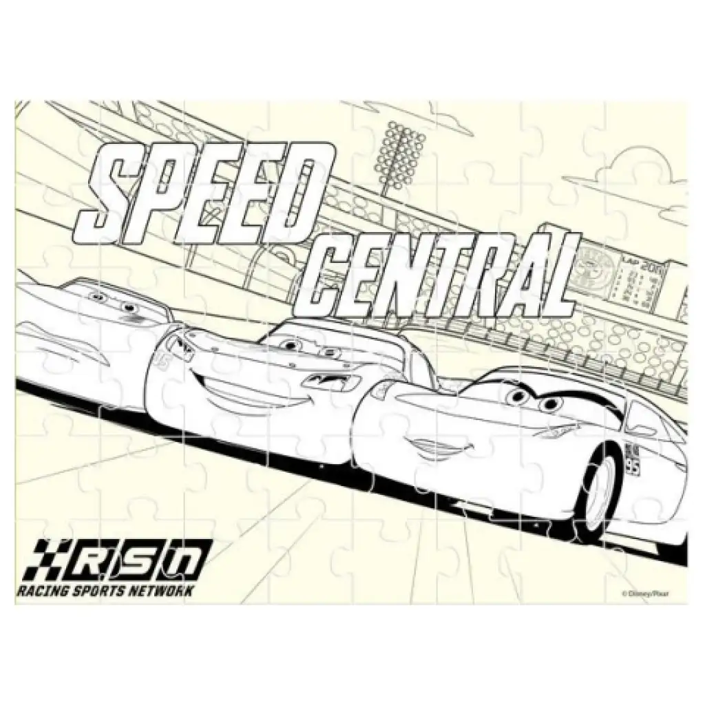 Cars 3 4-in-1 ausmalbares Puzzle 20-24-36-48 Stück kép 2