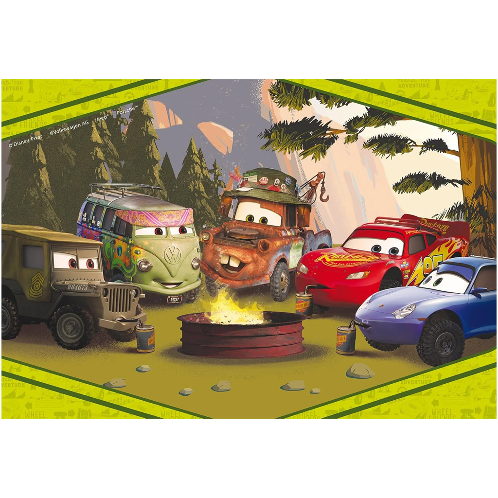 Cars 2-in-1 60-teiliges Eco Puzzle und Malset 70x50cm - Lisciani kép 2