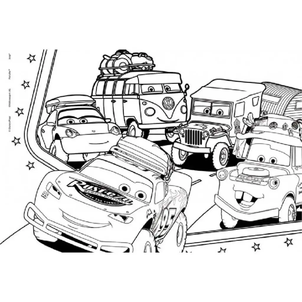 Cars 2 in 1 Maxi 24-teiliges Puzzle und Malset 70x50 cm – Lisciani kép 2