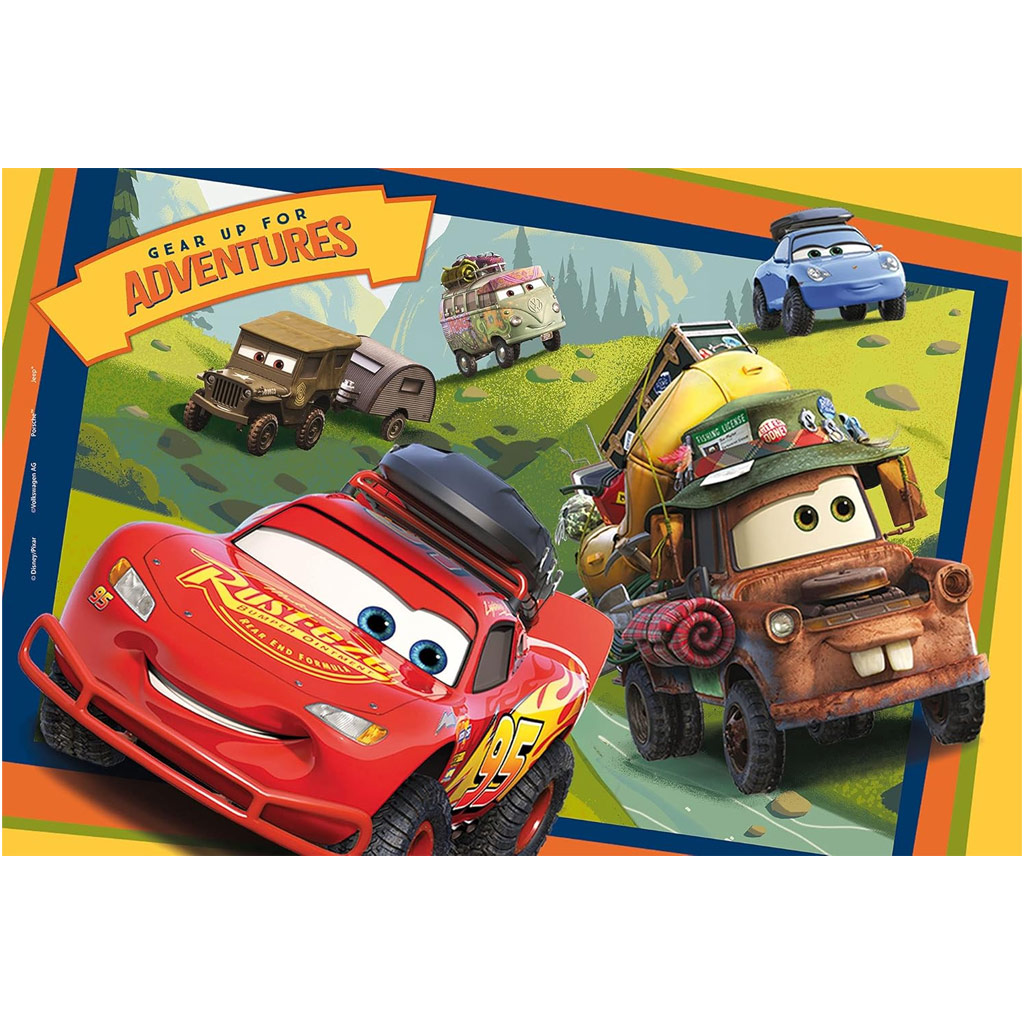 Cars 2 im 2-in-1-Set: 2x12 Teile Maxi-Puzzle und Malbuch – Lisciani kép 3