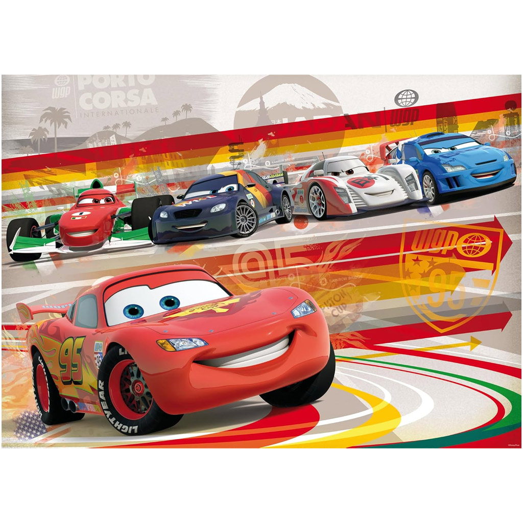 Cars 2-in-1 Puzzle und Malset, 60 Teile, 50x35cm – Lisciani kép 2