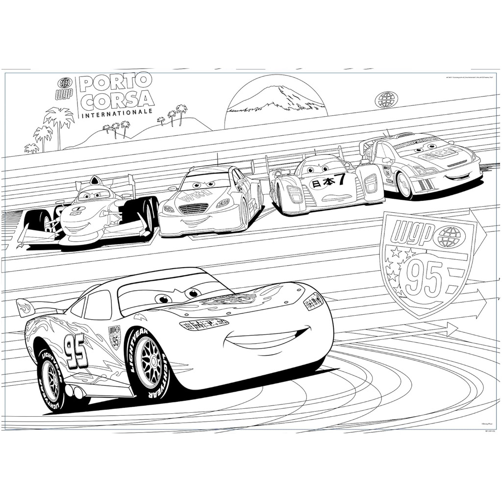 Cars 2-in-1 Puzzle und Malset, 60 Teile, 50x35cm – Lisciani kép 3