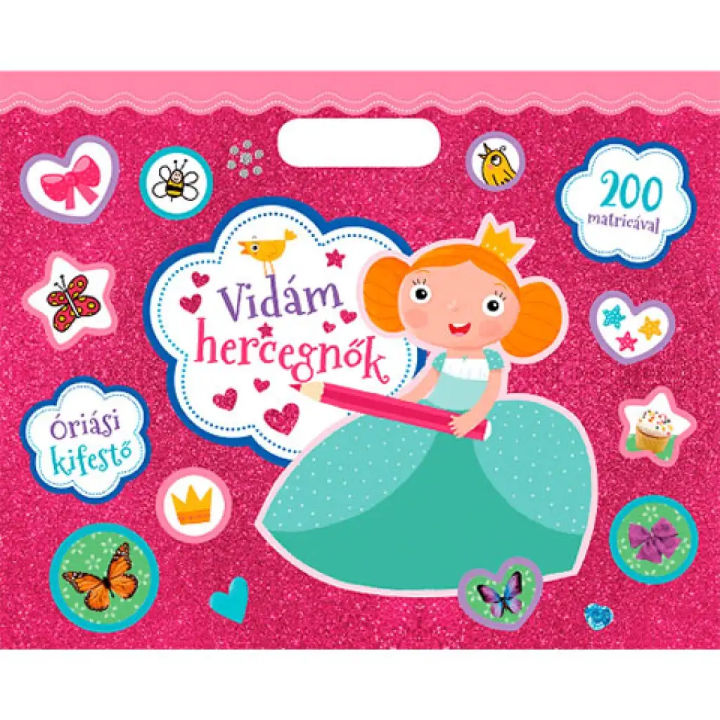 Riesen-Malbuch – Fröhliche Prinzessinnen Mal- und Stickerheft