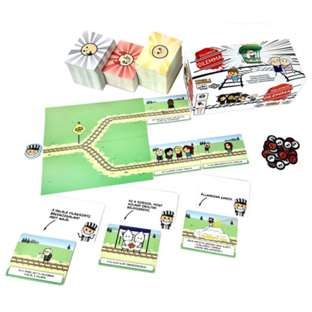 Straßenbahndilemma-Brettspiel kép 2