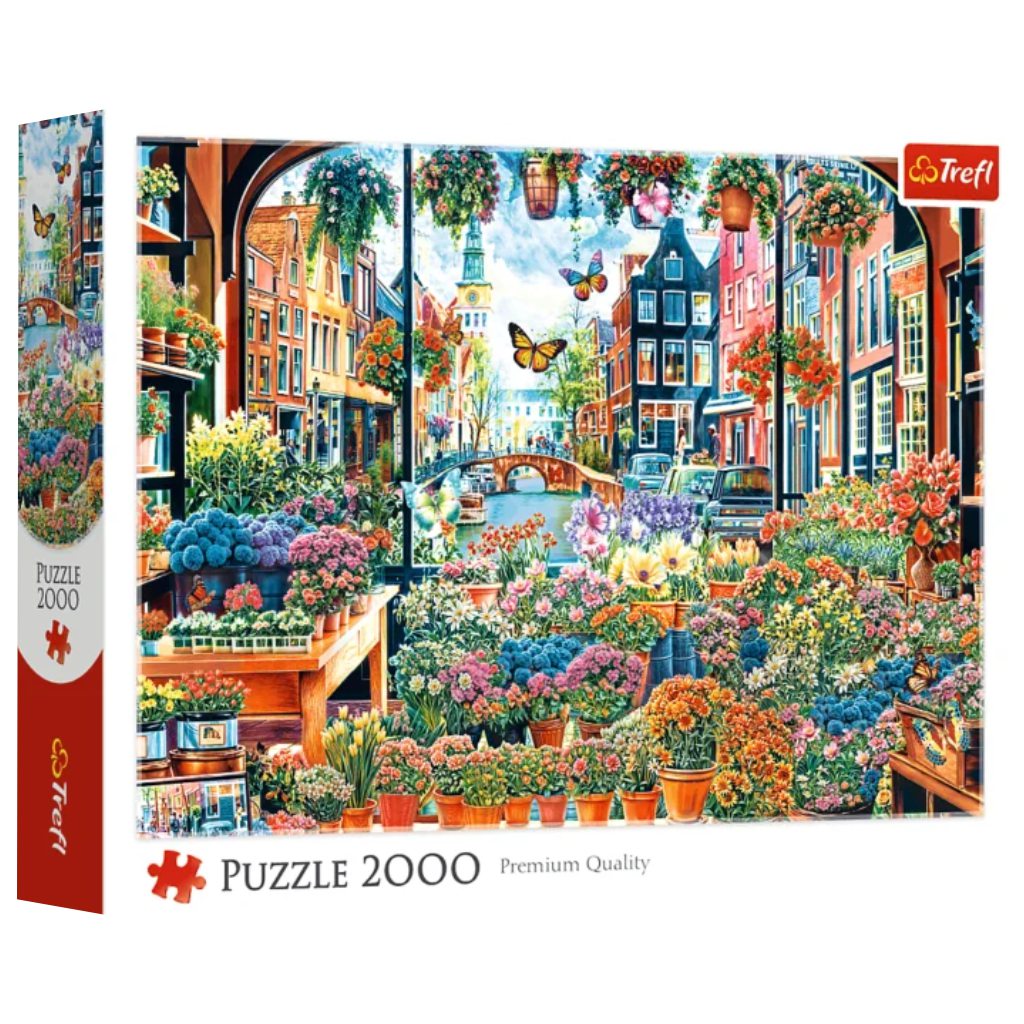 Blumenladen in Amsterdam Premium-Qualität 2000-teiliges Puzzle – Trefl
