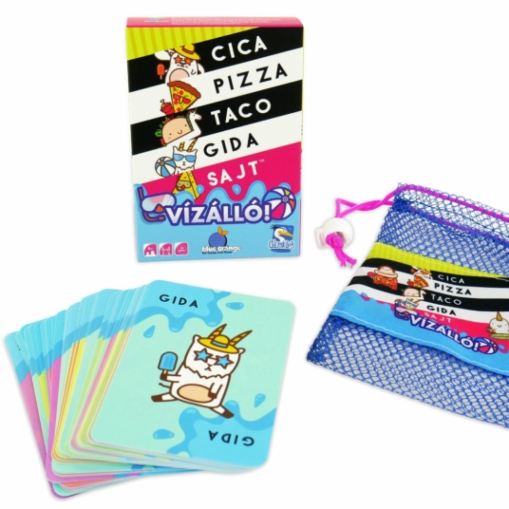 Wasserdichte Katze, Pizza, Taco, Zicklein, Käse Gesellschaftsspiel kép 2