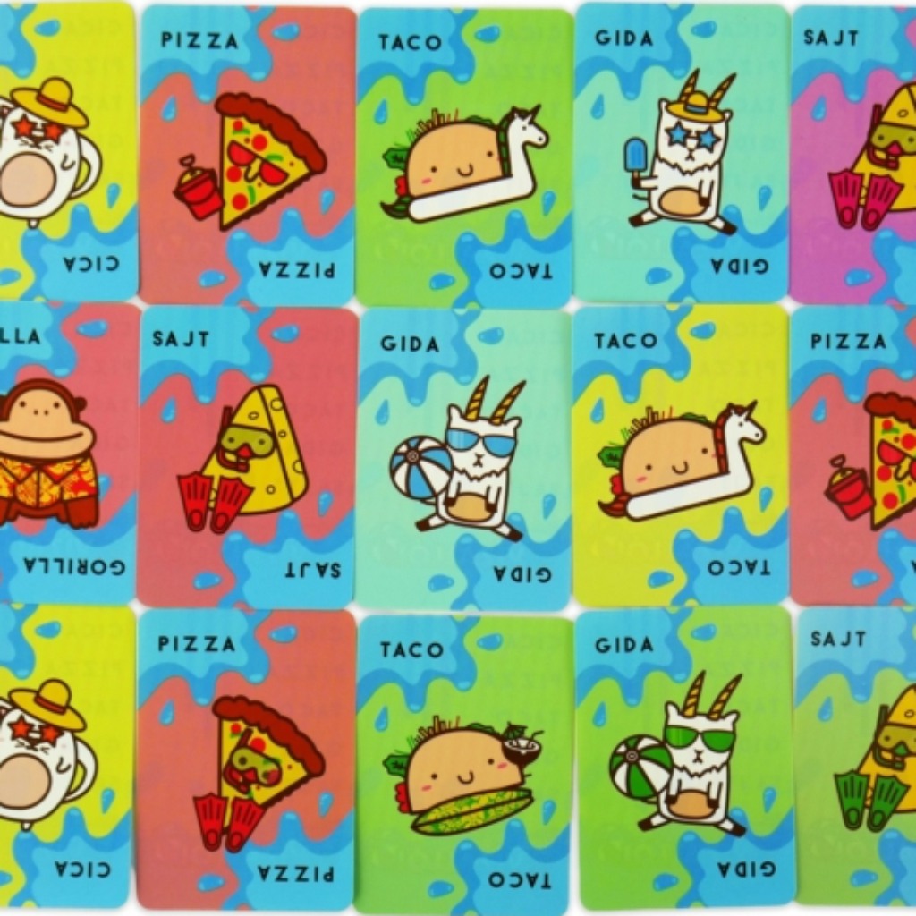 Wasserdichte Katze, Pizza, Taco, Zicklein, Käse Gesellschaftsspiel kép 3