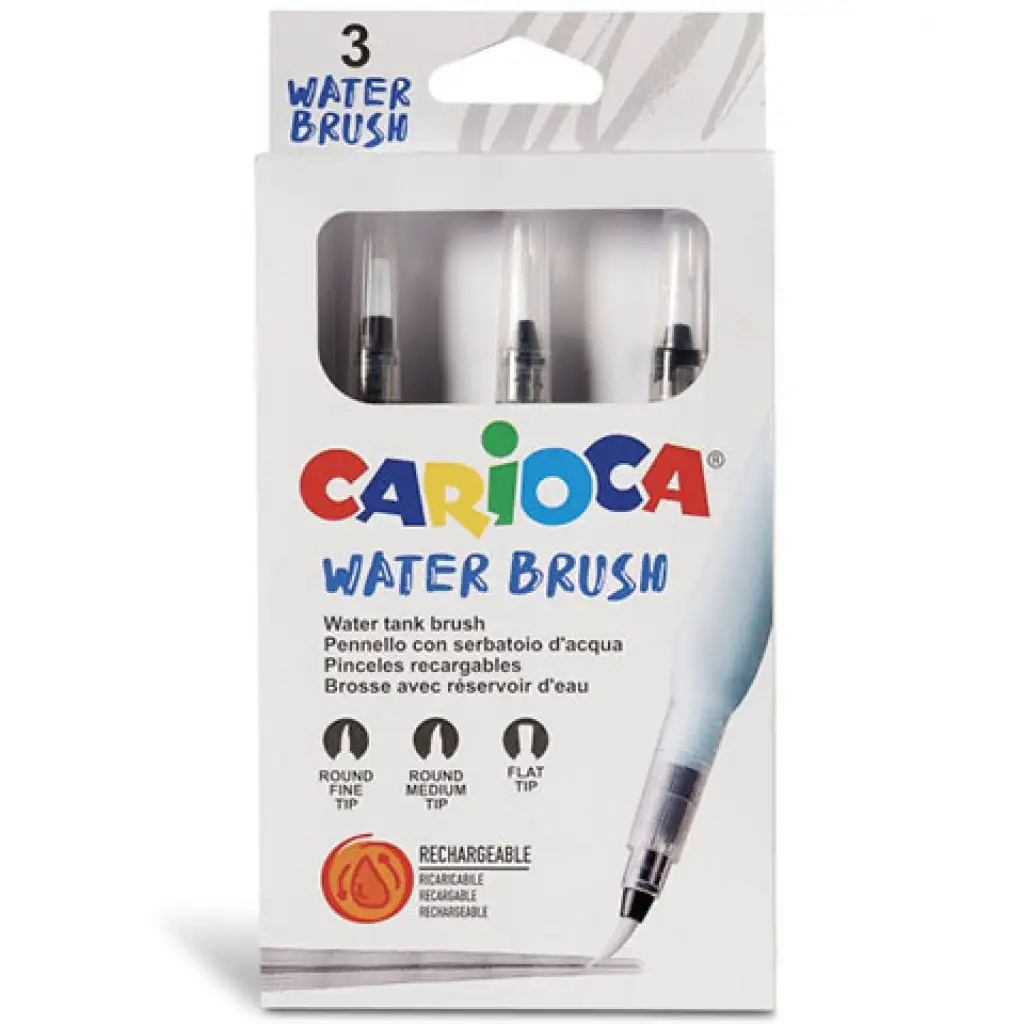 Vízzel tölthető ecset szett 3db-os - Carioca kép 1