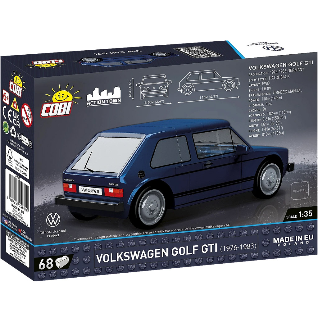 COBI: Volkswagen Golf GTI blauer Bausatz (24615) kép 3