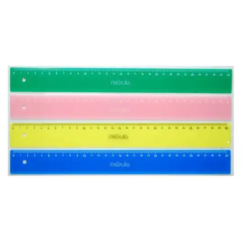Nebulo: Színes 30cm-es vonalzó több színváltozatban 1db kép 1