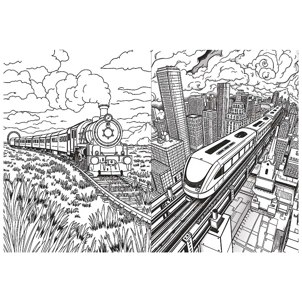 Züge und Flugzeuge Malbuch – Trefl kép 2