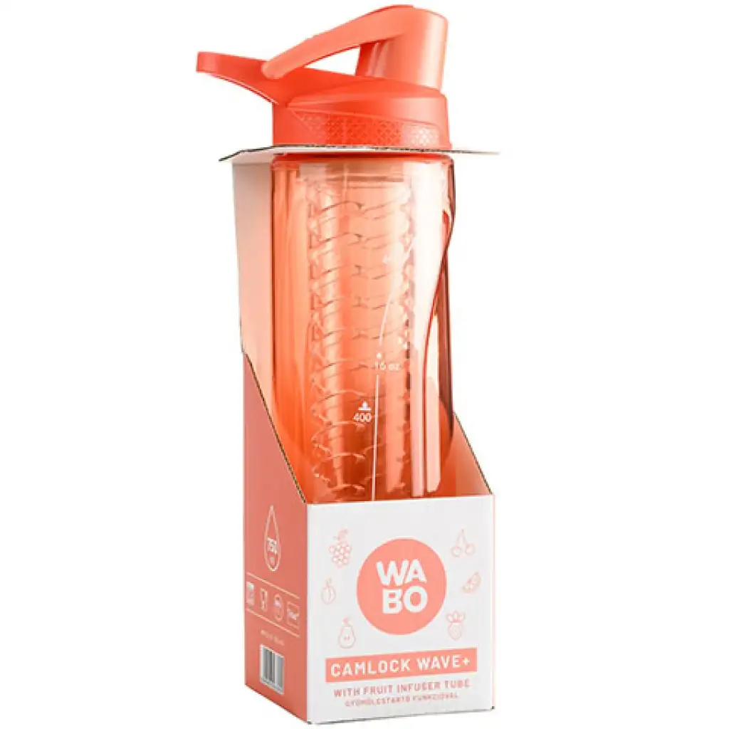 Nebulo: Wabo csatos kulacs gyümölcs tartóval korall 750ml kép 1