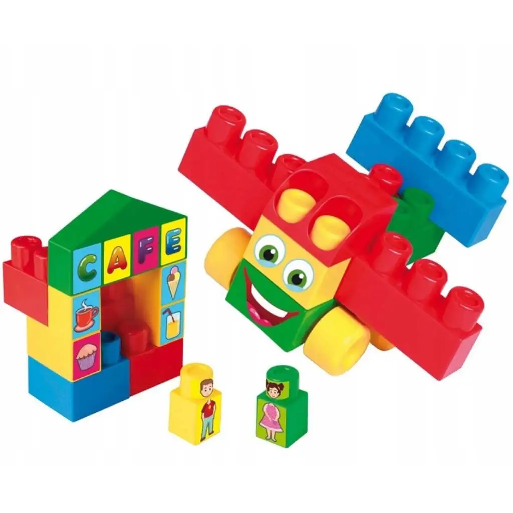 Großes Baustein-Set mit blauen Elementen 26-teilig - Wader kép 2