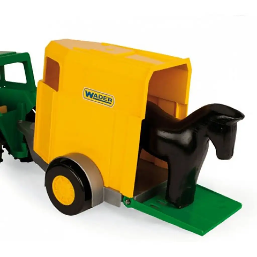 Grüner Traktor mit Anhänger 38cm - Wader kép 4