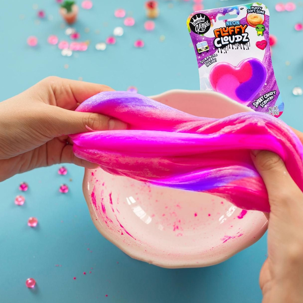Compound Kings Neon Fluffy Cloudz duftender Wolkenschleim - Zuckersüßes Herz kép 2