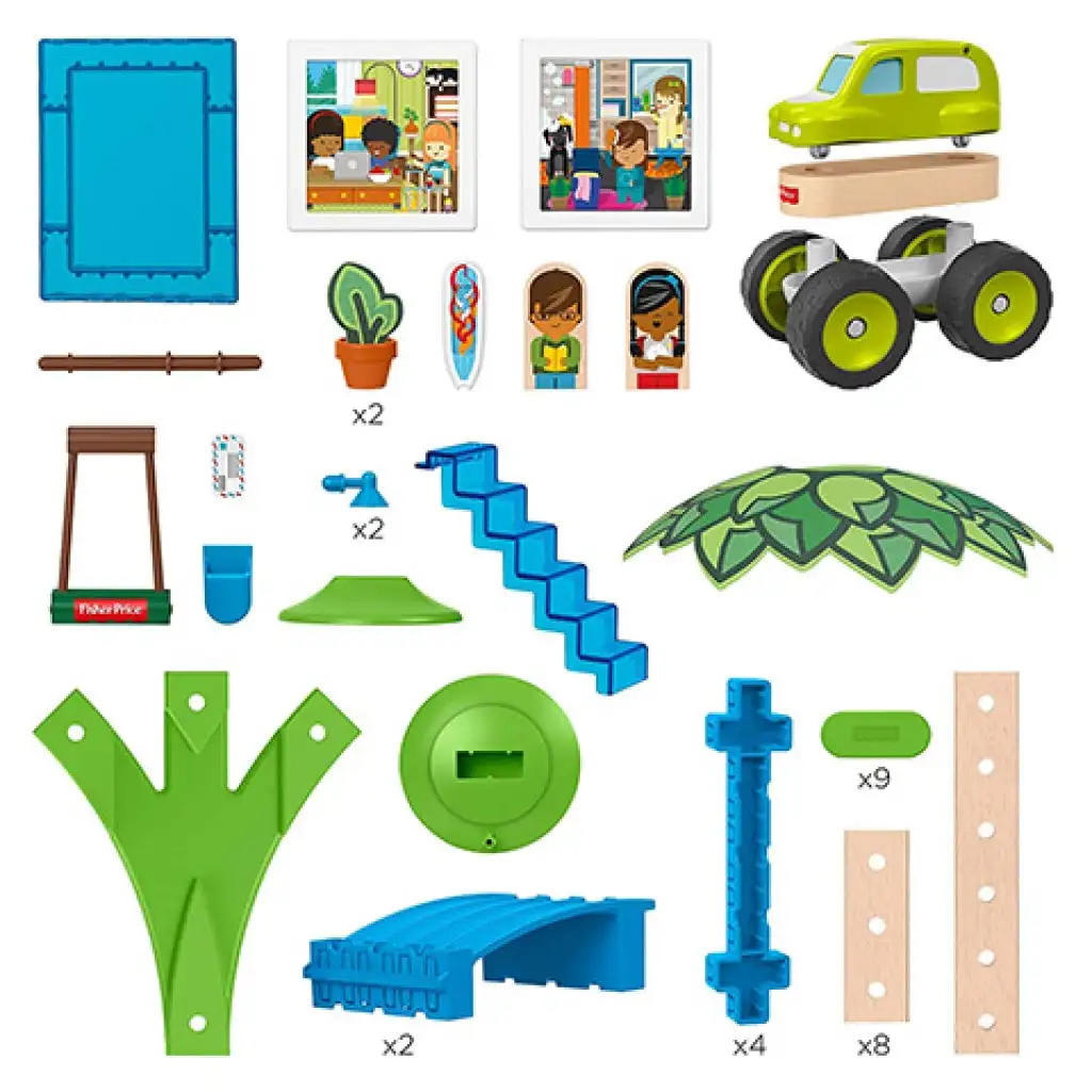 Fisher-Price: Wonder Makers Strandbungalow Bausatz 35-teilig - Mattel kép 2