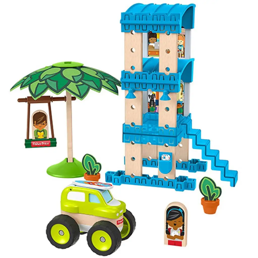 Fisher-Price: Wonder Makers Strandbungalow Bausatz 35-teilig - Mattel kép 3