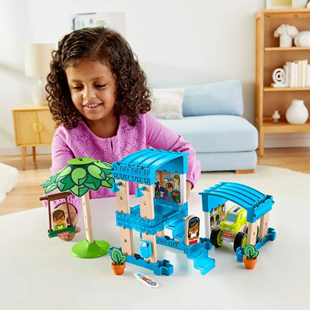 Fisher-Price: Wonder Makers Strandbungalow Bausatz 35-teilig - Mattel kép 4