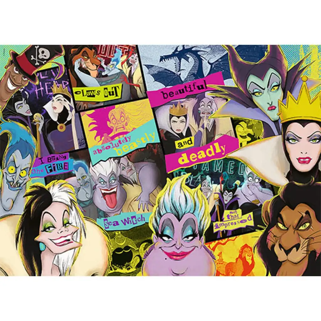 Wood Craft: Disney Főgonoszok 1000 db-os puzzle - Trefl kép 2