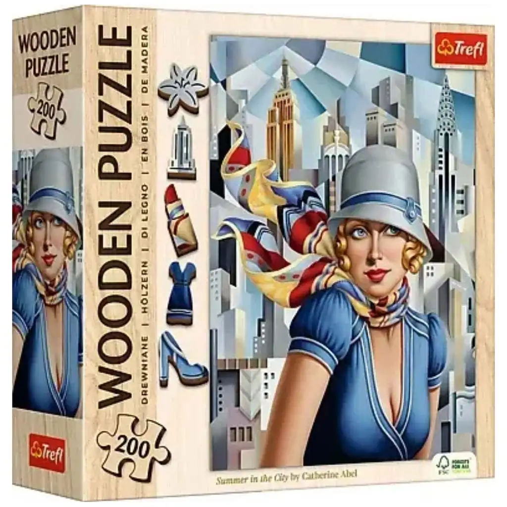Catherine Abel: Sommer in der Stadt 200-teiliges Holzpuzzle - Trefl