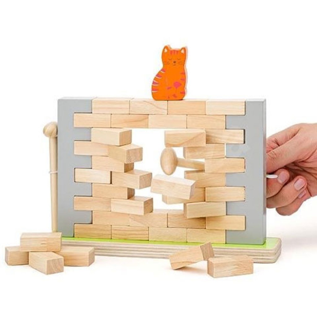 Katzengleichgewichtsspiel an der Wand - Woodyland kép 2