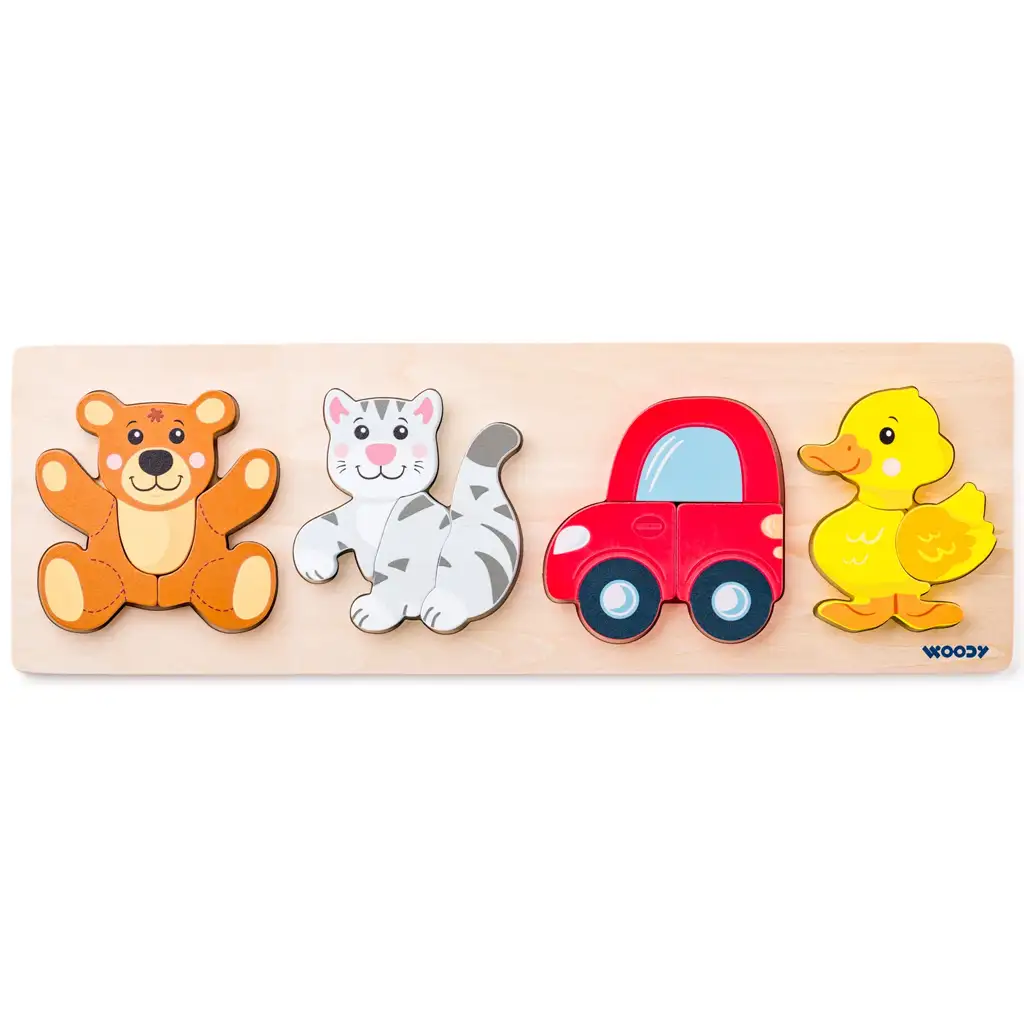 Fa 4db-os baba puzzle - Woodyland kép 1