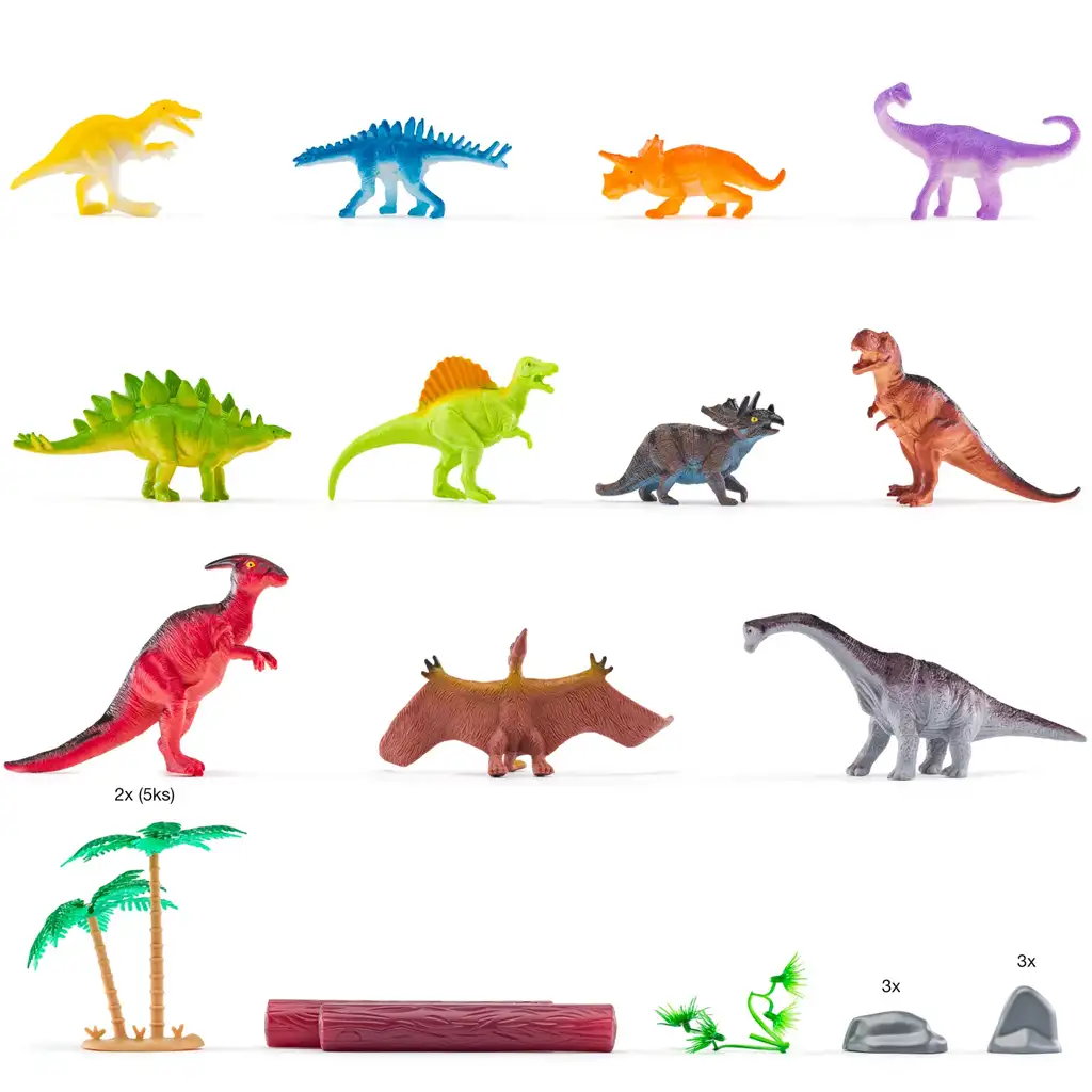 Faunica: Dinosaurier Spielset im Eimer - Woodyland kép 2