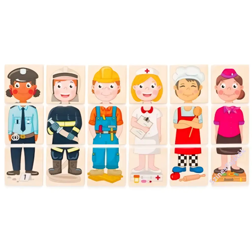 Berufe Holzpuzzle - Woodyland kép 2