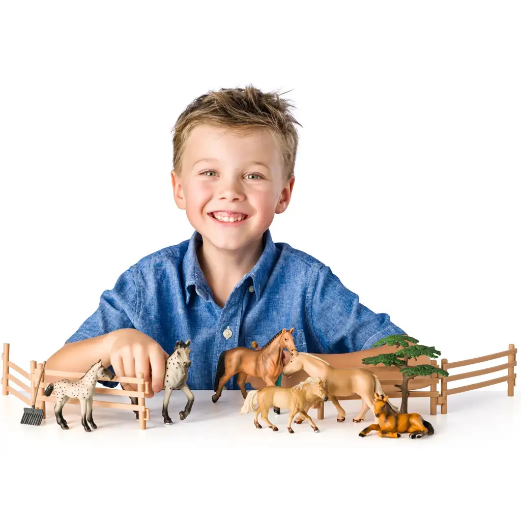 Faunica: 25-teiliges Spielset mit Pferden - Woodyland kép 3