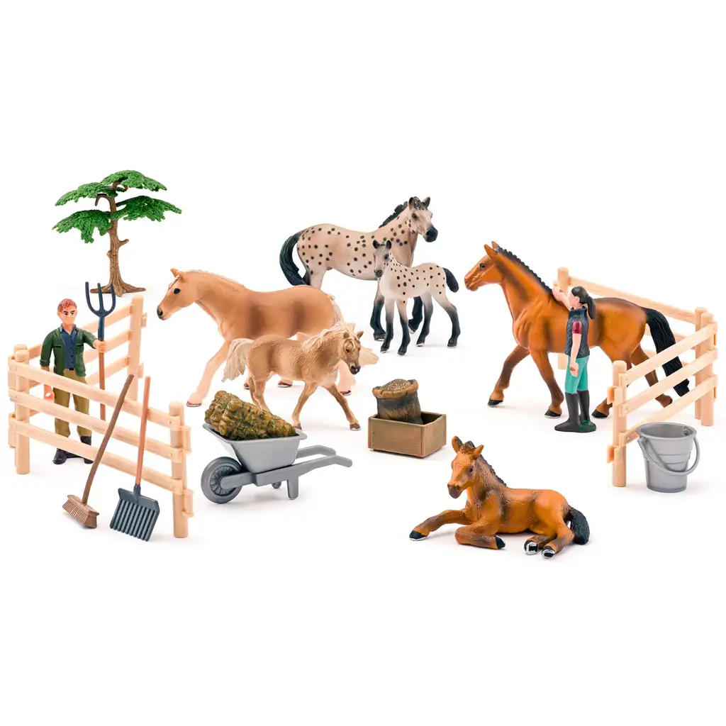 Faunica: 25-teiliges Spielset mit Pferden - Woodyland kép 2