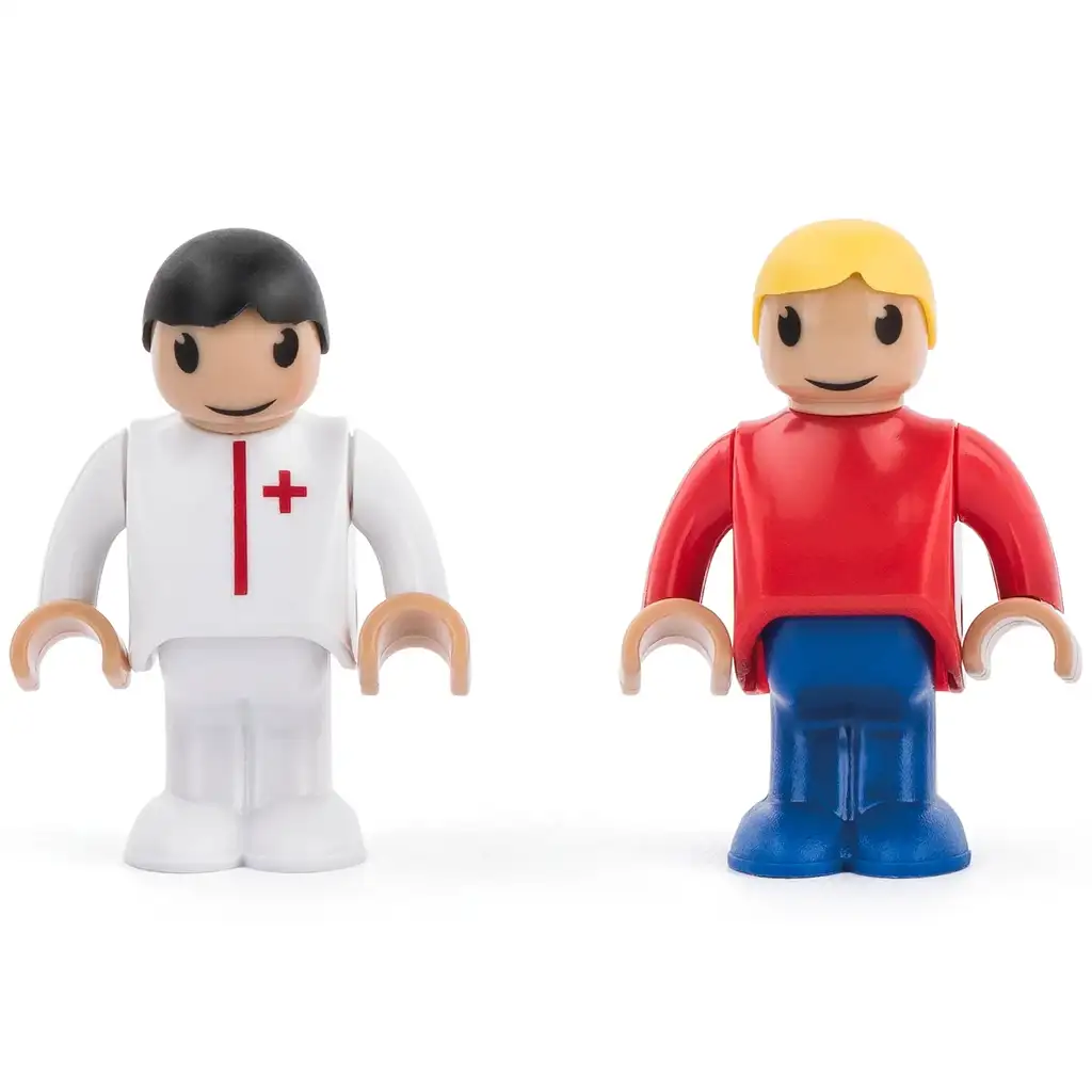 Magnetischer Krankenwagen mit Anhänger - Woodyland kép 3