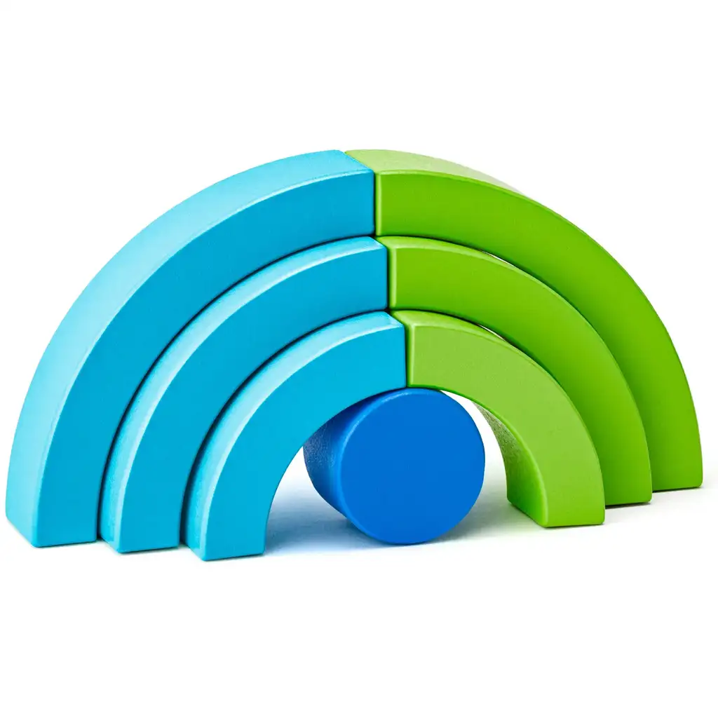 Regenbogen Balancierspiel aus Holz - Woodyland kép 3