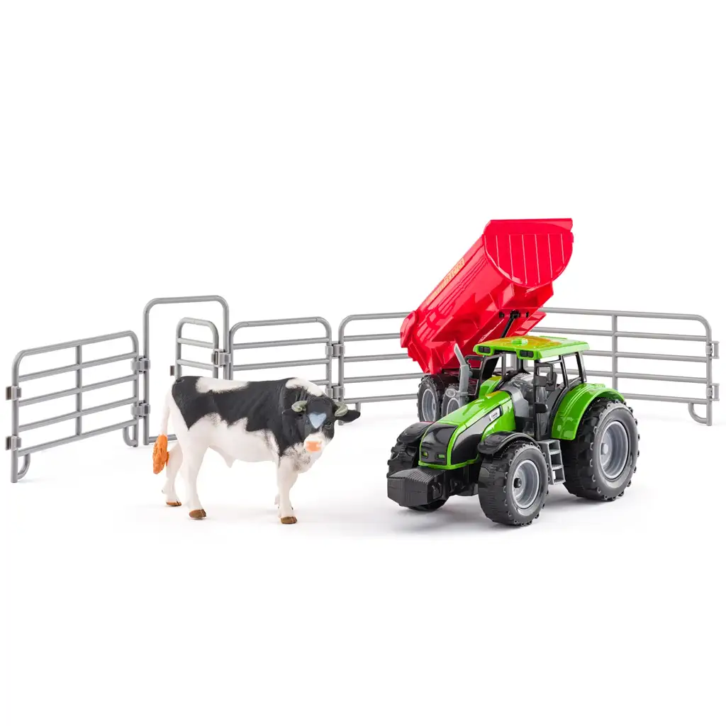 Faunica: Traktor mit Stier Spielset - Woodyland kép 2