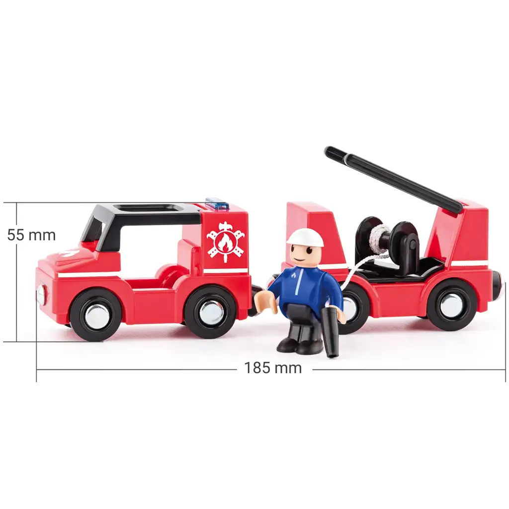 Magnetisches Feuerwehrauto mit Anhänger - Woodyland kép 2