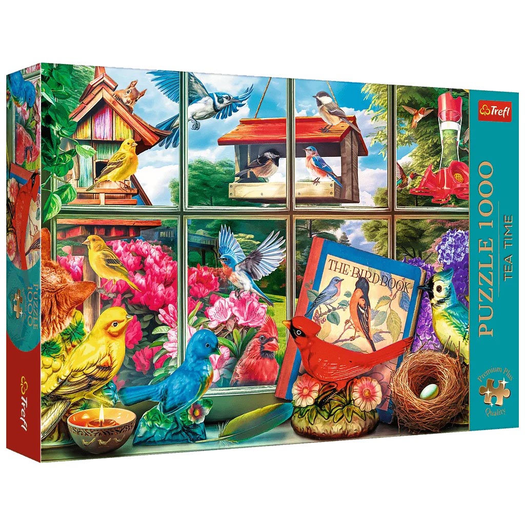Vögel hinter dem Fenster 1000-teiliges Premium Plus Quality Puzzle – Trefl kép 1