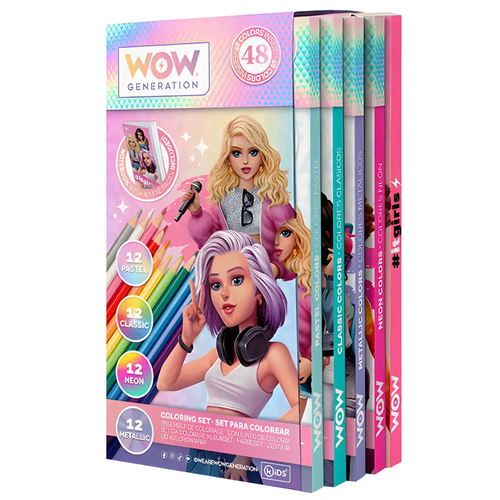 WOW Generation: 48-teiliges Buntstift-Set mit Notizbuch kép 2
