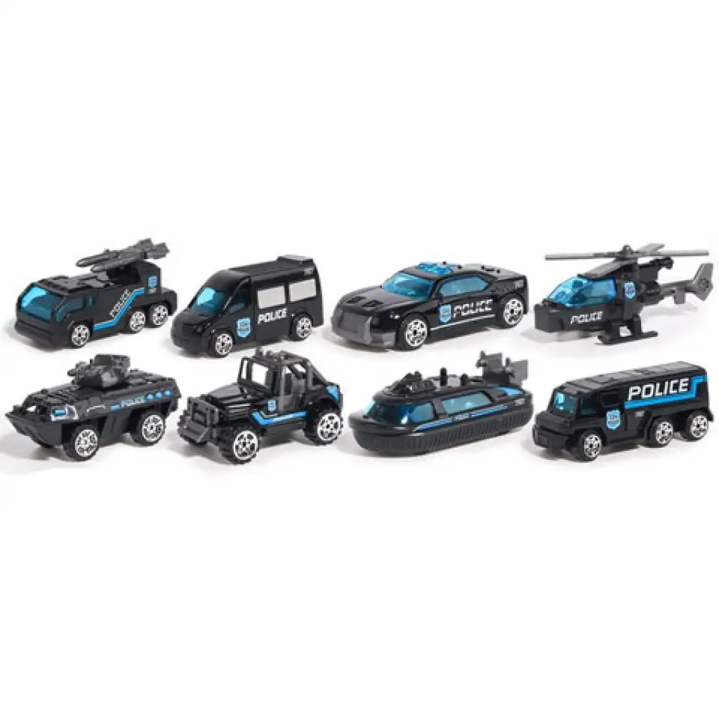 X-Police Polizeiauto-Set 8-teilig kép 2