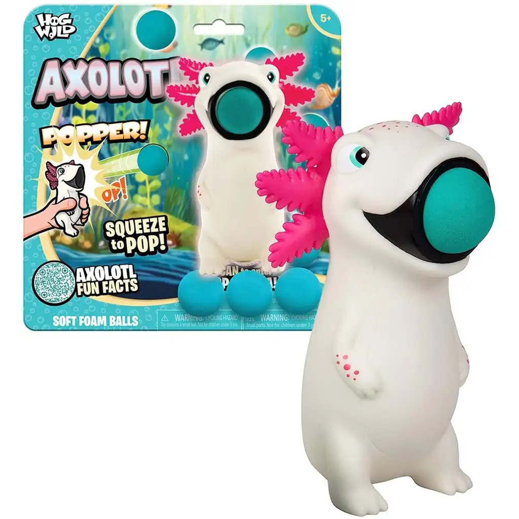 Zing: Popper Axolotl mit Abschussbällen