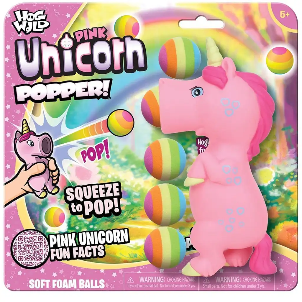 Zing: Poppers rosa Einhorn mit Ballwerfer kép 2