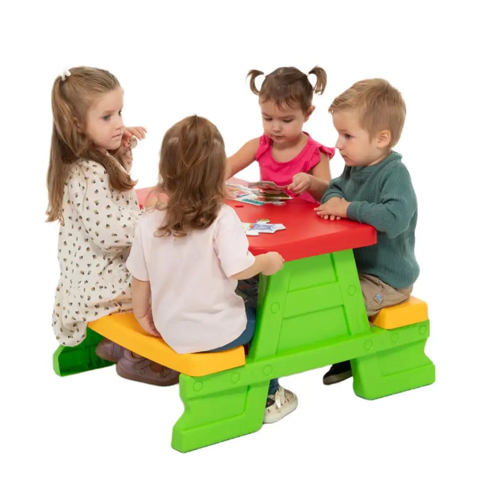 Grüner Picknicktisch 70x79x47cm kép 2