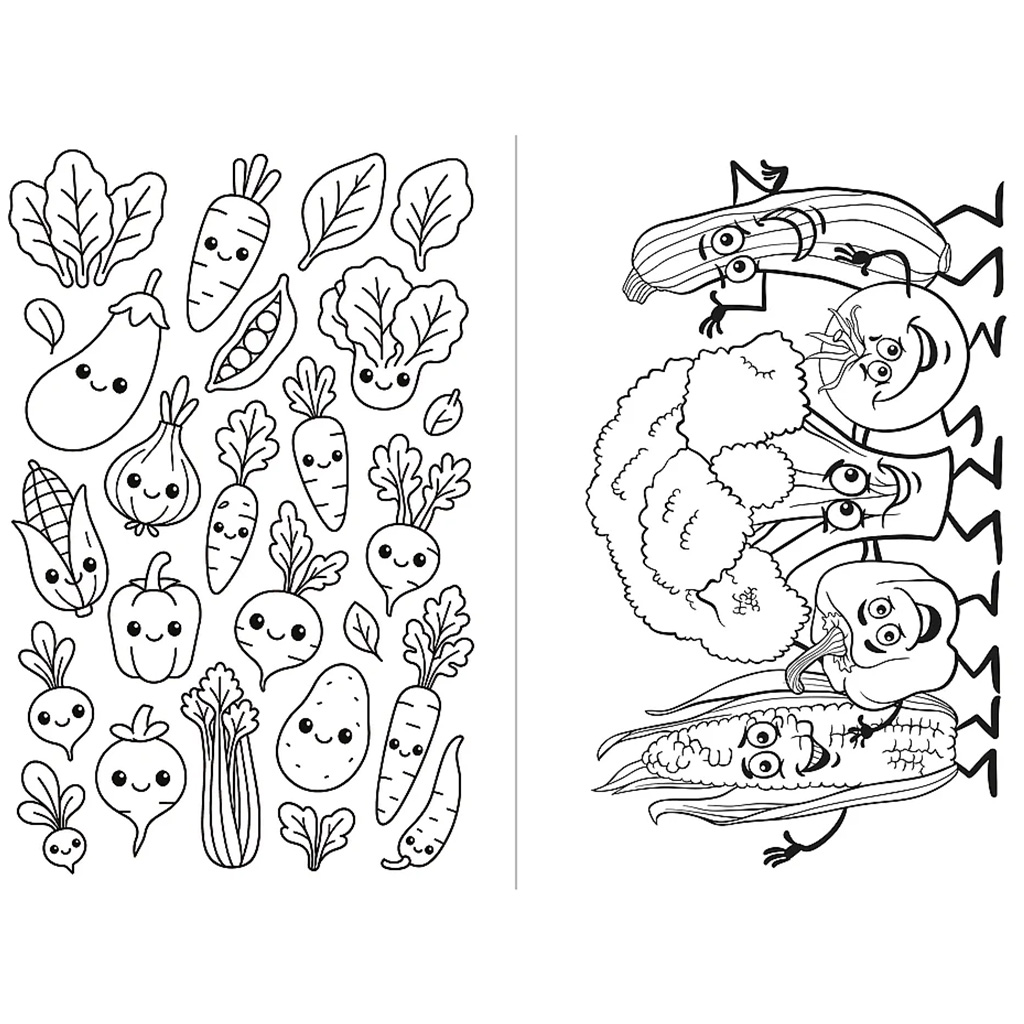 Malbuch: Lustiges Gemüse und Obst – Trefl kép 2