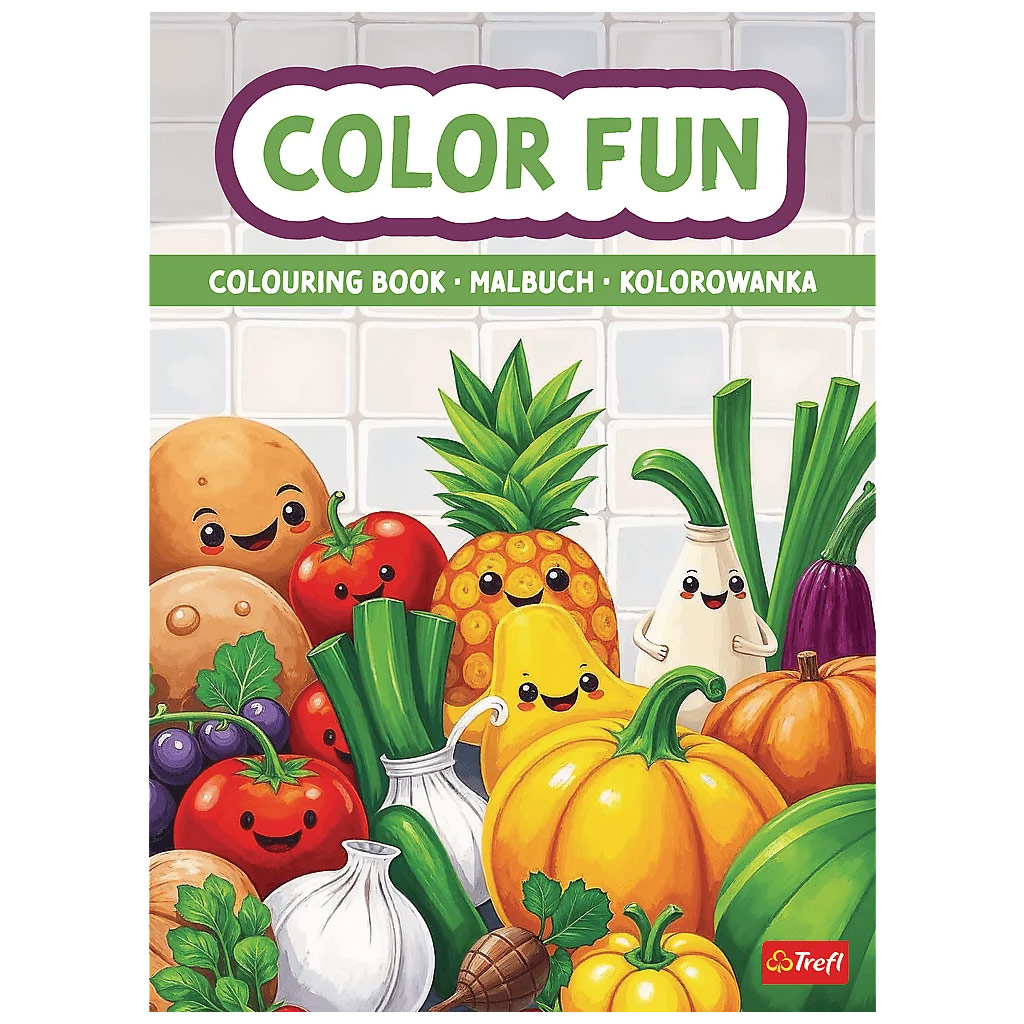 Malbuch: Lustiges Gemüse und Obst – Trefl