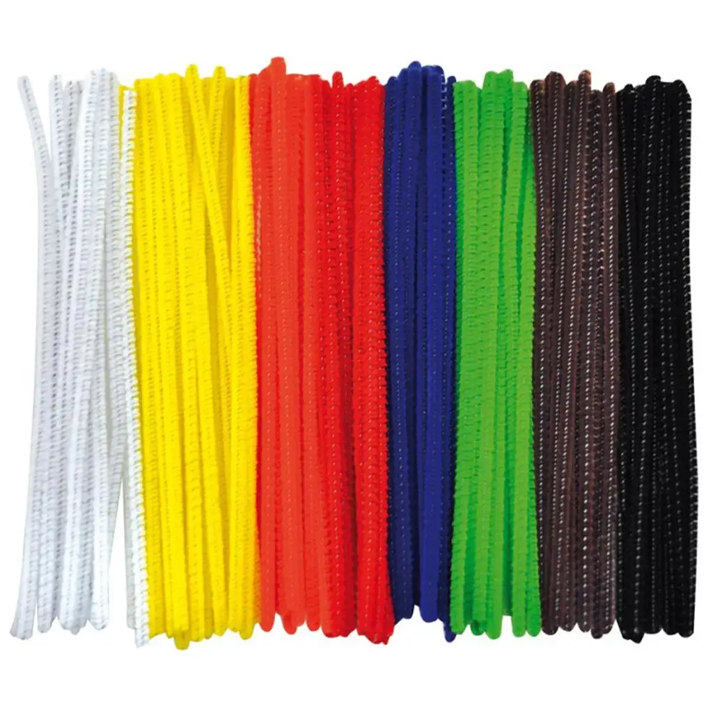 PlayBox: Bunte Chenille-Fäden 100er-Set 0,3x15cm
