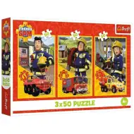 Sam a tűzoltó: A tűzoltói csapat 3x50db-os puzzle - Trefl