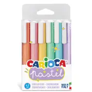 Pasztell színű kihúzó filc 6 db-os szett 4,5mm - Carioca