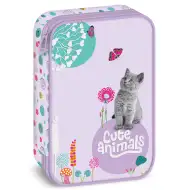 Ars Una: Cute Animals - Kitten cicás többszintes tolltartó 15,5x22,5x4,5cm