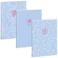 Ars Una: Soft Touch Skyblue Spring extra kapcsos ponthálós füzet A/4