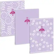 Ars Una: Soft Touch Purple Spring extra kapcsos ponthálós füzet A/4