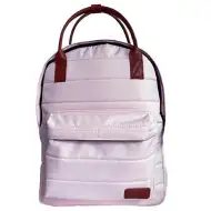 Must: Halványrózsaszín lekerekített iskolatáska, hátizsák 40x30x12cm